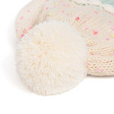 mint green knit cupcake winter hat