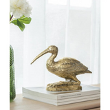 gold crane figurine