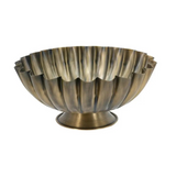 .5x5.5" Bronze Iron Pedestal Bowl with Scalloped Design