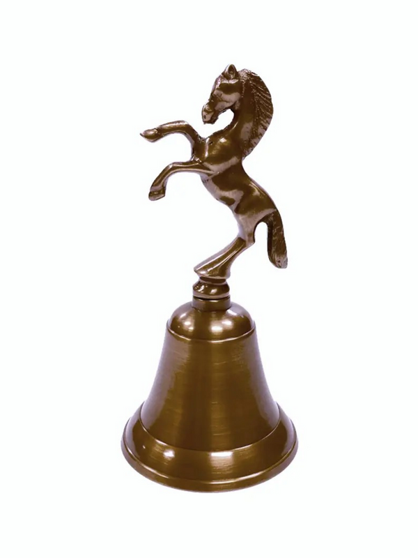 Antiqued Brass Horse Bell - Antique Vintage