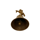 antiqued brass horse bell 5"