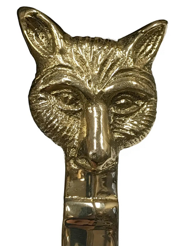 Solid Brass Fox Head Letter Opener, 6-1/4"