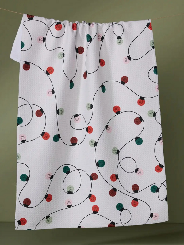 Holiday Lights tea towel