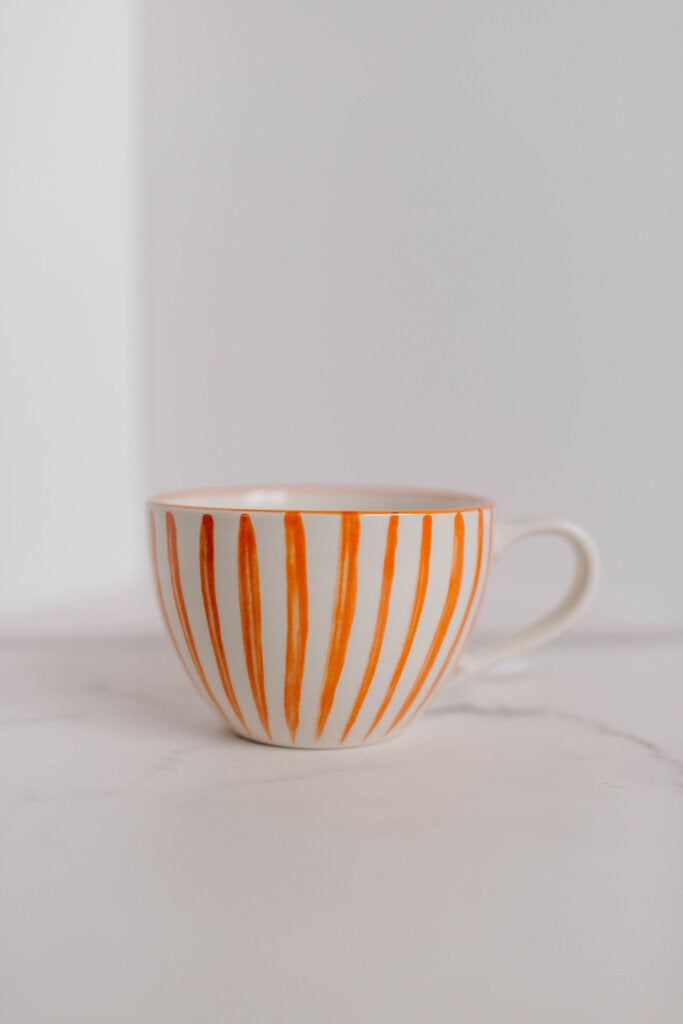 Orange Cabana Stripe Mug