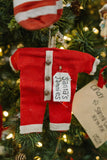 santa's jammies red small hanger ornament