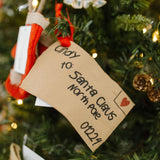 Santa Claus letter ornament