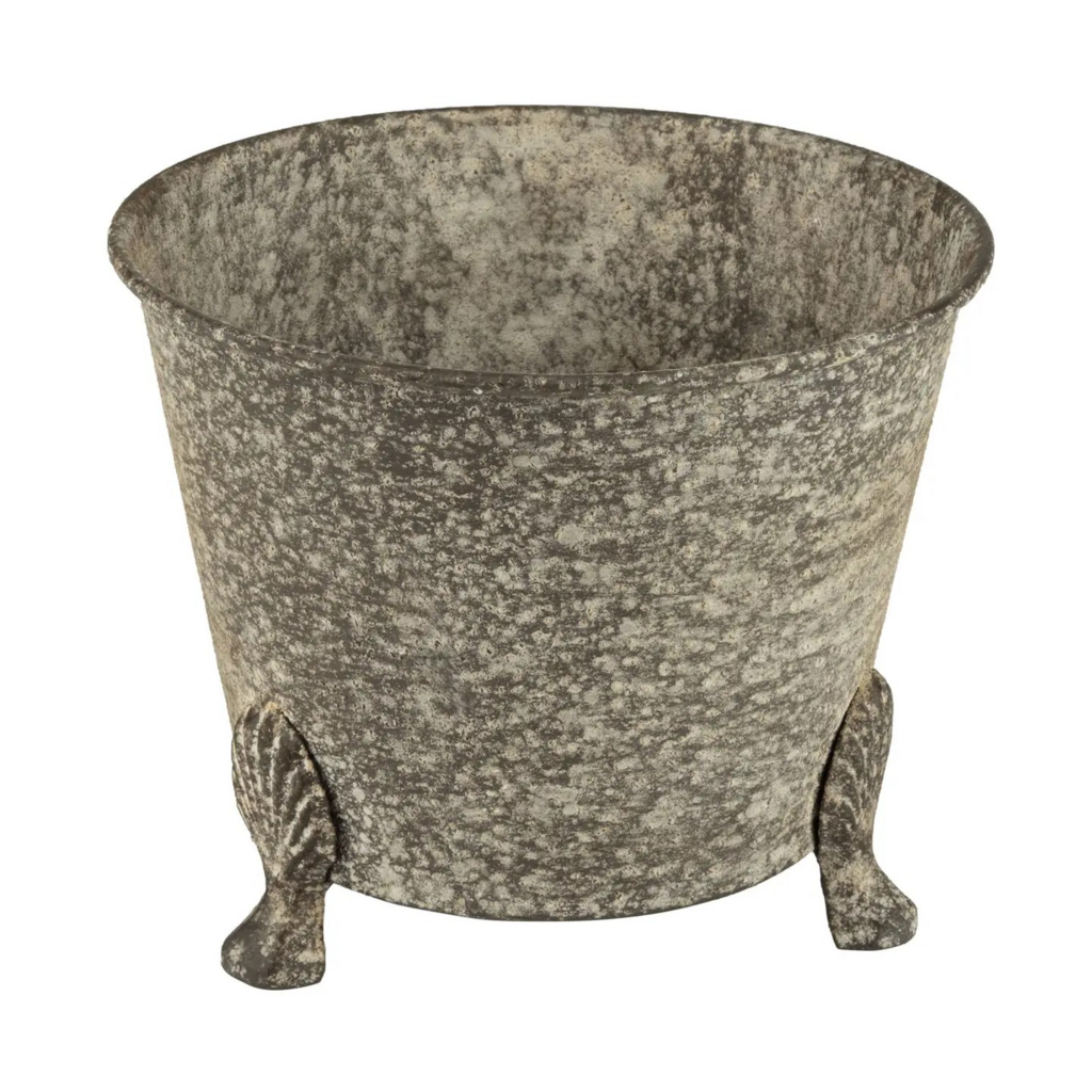 7.5in Round Metal Planter