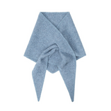 grayish blue triangle scarf