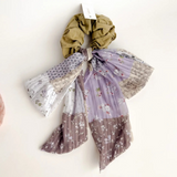 Purple Patchwork Scrunchie & Bow