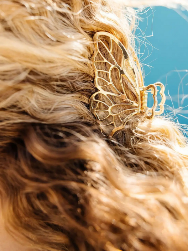 metal butterfly hair claw