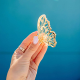 gold butterfly claw clip