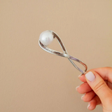 silver and pearl hair pin