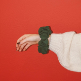 forest green jumbo scrunchie