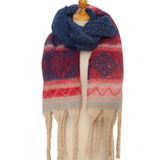 Red Western Fleece Scarf