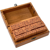 retro alphabet rubber stamps