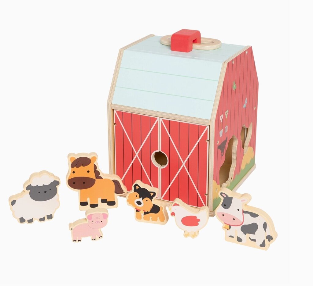 Wooden Barn with Animals