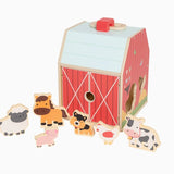 Wooden Barn with Animals