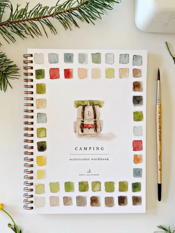 Camping Watercolor Workbook