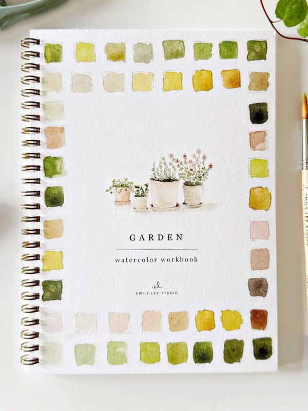 garden watercolor workbook