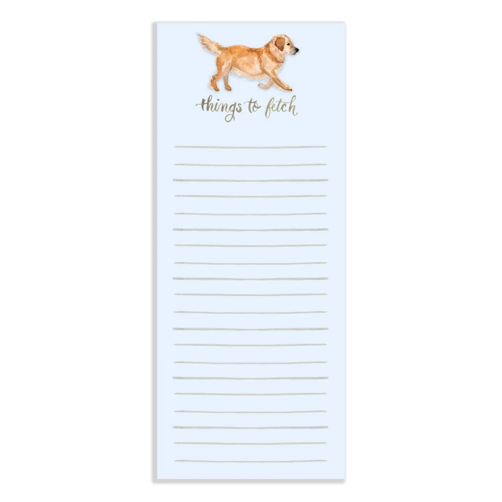 things to fetch watercolor dog notepad