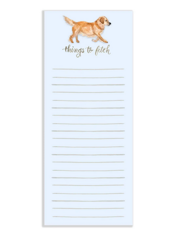things to fetch watercolor dog notepad