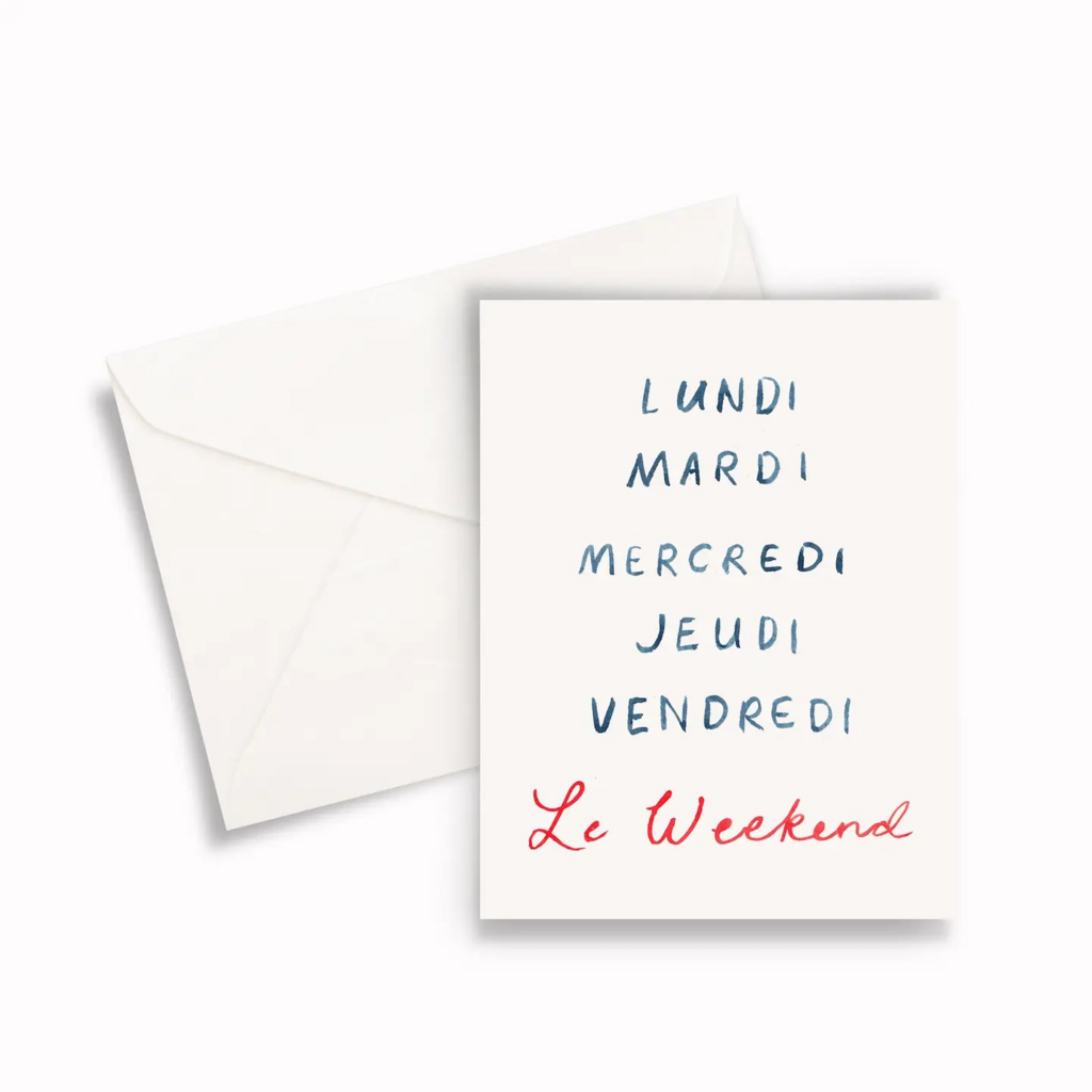 le weekend greeting card