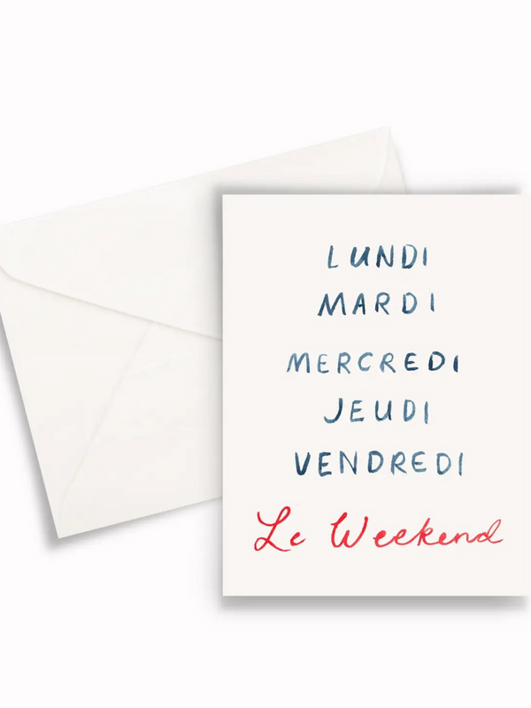 le weekend greeting card
