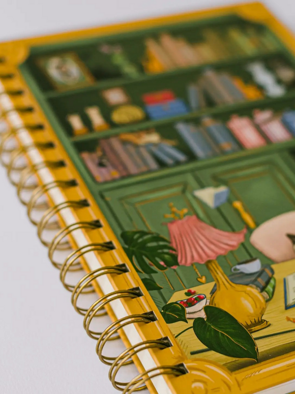 Cat Library Spiral Notebook