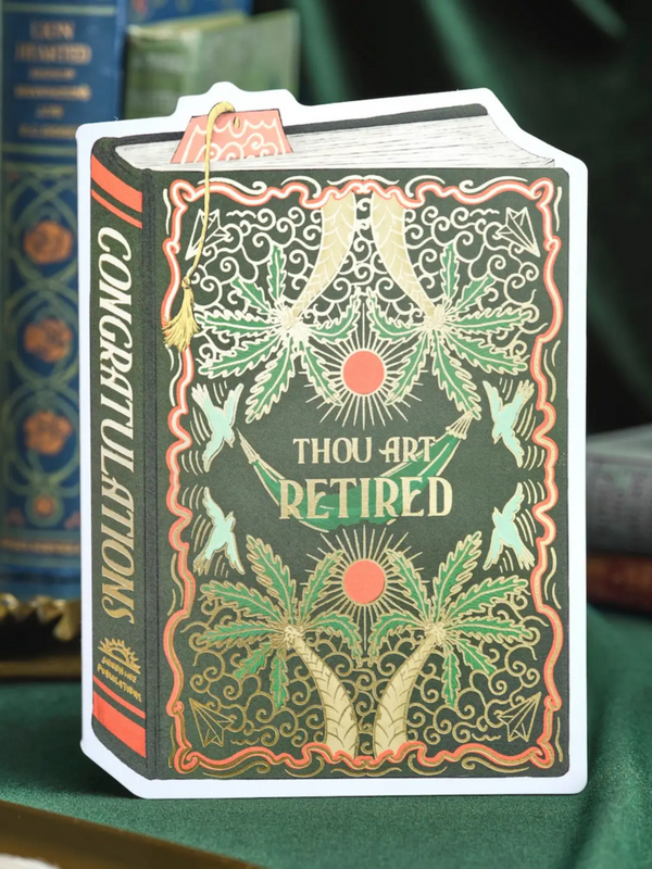 Thou Art Retired Book Cover Card