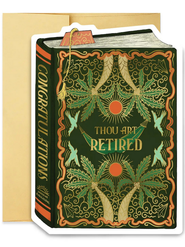 Thou Art Retired Book Cover Card