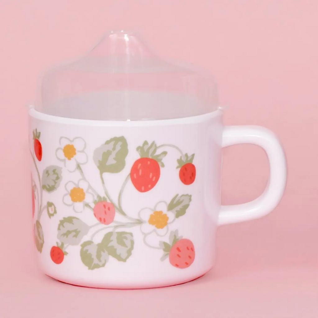 strawberry sippy cup