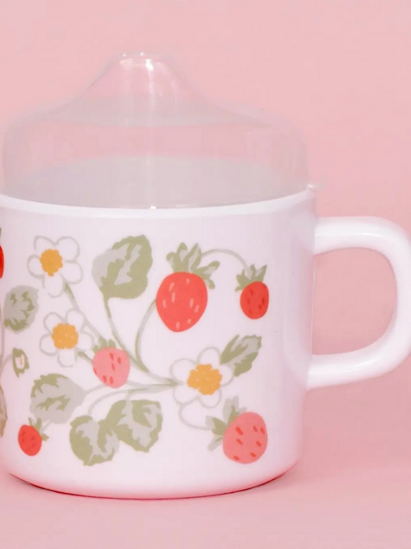 strawberry sippy cup