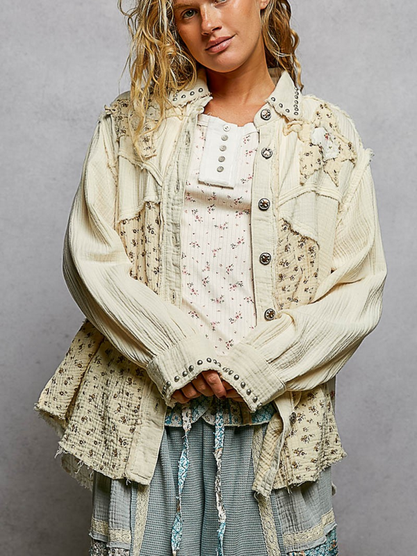 Star Patch & Gauze Button Down