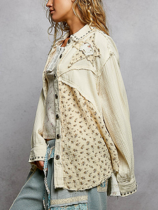 Star Patch & Gauze Button Down