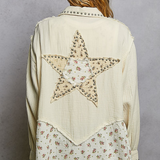 Star Patch & Gauze Button Down