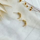 Gold Floral Hoop Earrings