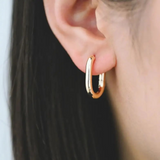 thick everyday gold oval hoops