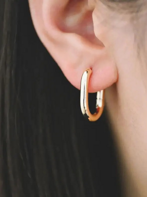 thick everyday gold oval hoops