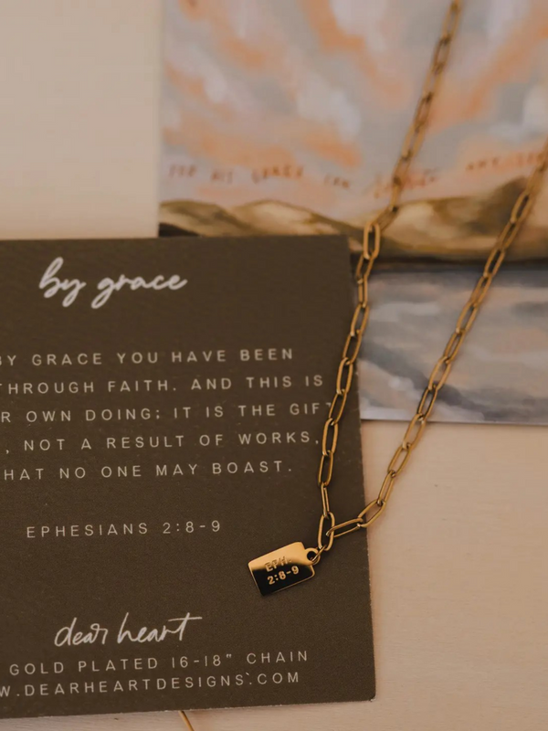 by grace mini tag necklace