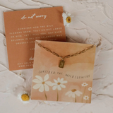 do not worry mini tag necklace