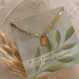 hope + future mini tag necklace