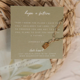 hope + future mini tag necklace