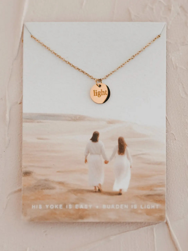 light disc necklace