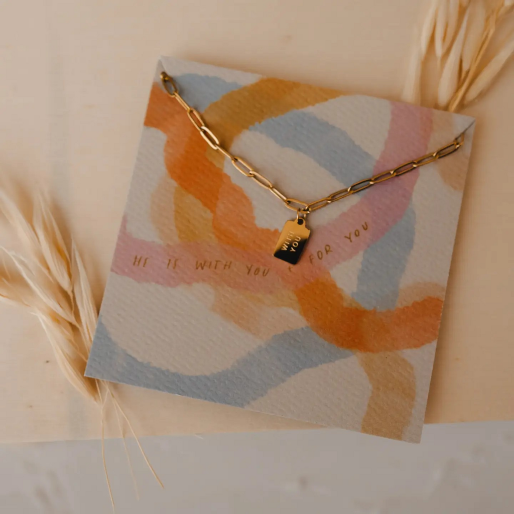 with you mini tag necklace