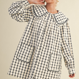 Black and Cream Doll Collar Mini Dress