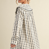 Black and Cream Doll Collar Mini Dress