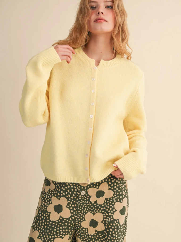 Butterscotch Marled Knit Cardigan