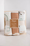 3 piece rainbows and butterflies burp cloth set