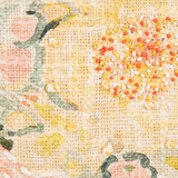 Cotton Slub Pillow with Flowers, Embroidery & Eyelash Fringe