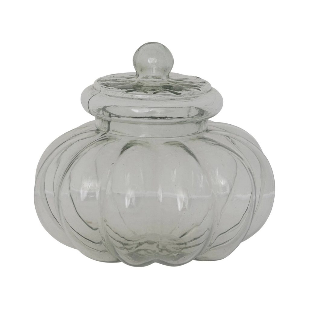 6 Cup Ribbed Glass Jar with Lid